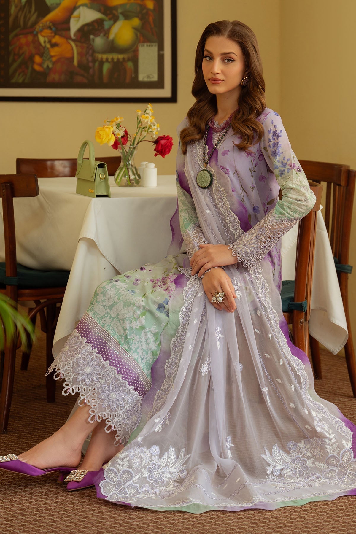 Nureh | Maya Swiss Lawn | NS-148 XL Lilac Lawn