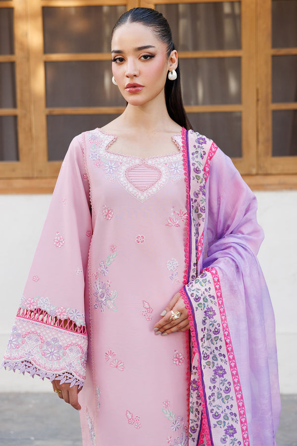 Farasha | Summer Weaves Embroidered Lawn | Petal Bloom L Lilac Lawn