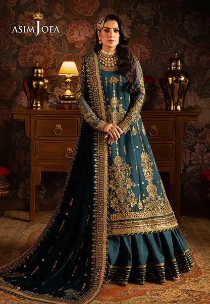 Asim Jofa | Makhmal Wedding Velvet 23 | AJMM-07 - Pakistani Designer Dress - by Asim Jofa | Type: Bridal - 100% Original at Saira Sultan
