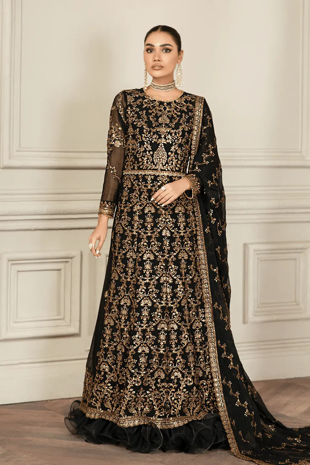 Zarif | Mehroz Formals | Black Ruby - Pakistani Designer Dress - by Zarif | Type: Formal - 100% Original at Saira Sultan