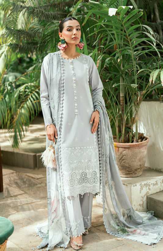 Al Zohaib | Laserkari Premium Edition 25 | LKP-25-04 XS Gray Schiffli