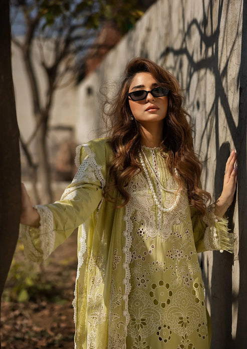 Kahf Premium | Luxury Lawn 25 | KLR-08 Amelia M Apple Green Lawn