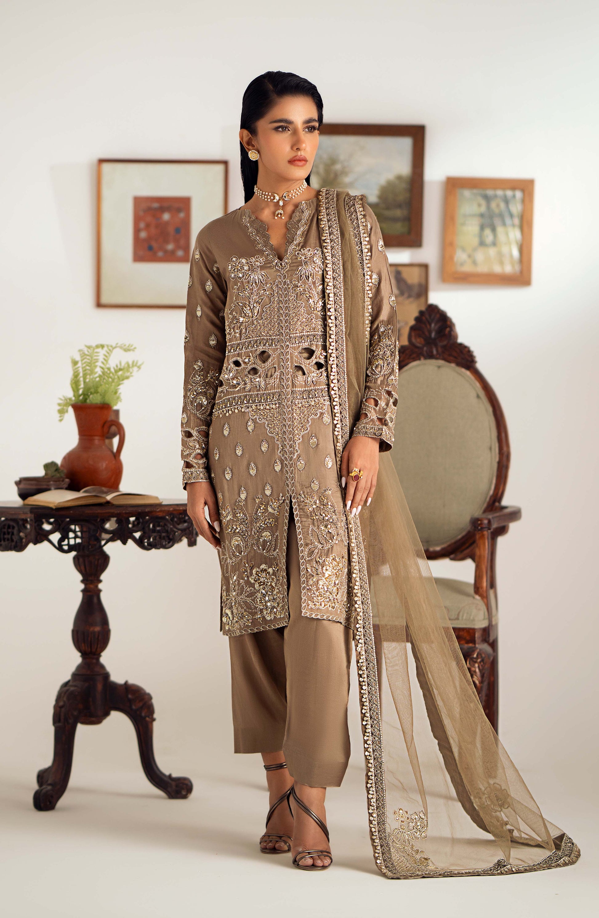 Maryum N Maria | Dastan Formals | ARELA - MS40029 - Pakistani Designer Dress - by Maryam N Maria | Type: Ladies Clothes - 100% Original at Saira Sultan