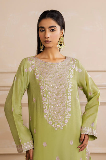 Maryum N Maria | Nora Collection | AUBREY - MW40151 L Lime Korean Silk