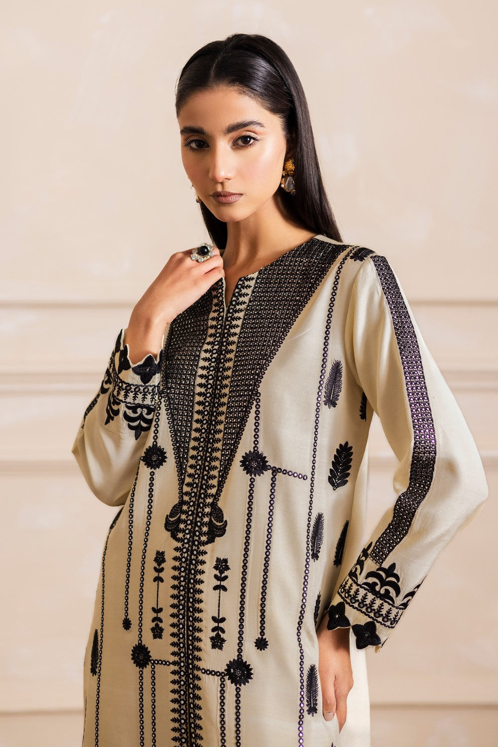 Maryum N Maria | Nora Collection | ELLA - MW40154 L Off White Viscose Cotton