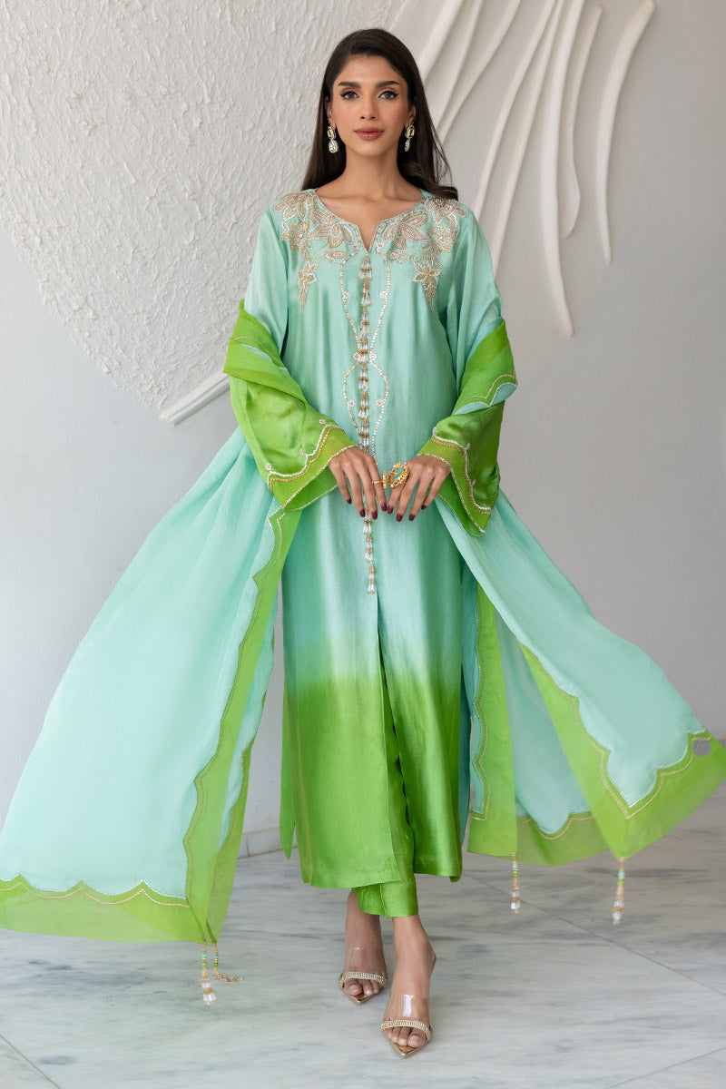 Chic Ophicial | Celenia Pret | Ombre Green XL Light Ferozi