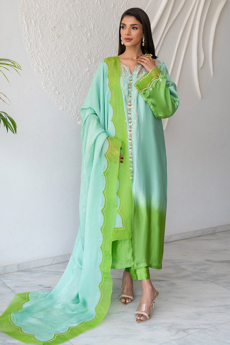 Chic Ophicial | Celenia Pret | Ombre Green Custom Size Light Ferozi