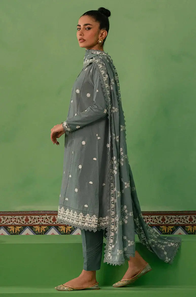 Cross Stitch | Mahiri Embroidered Collection | DUSTY GRANITE - Pakistani Designer Dress - by Cross Stitch | Type: Luxury - 100% Original at Saira Sultan