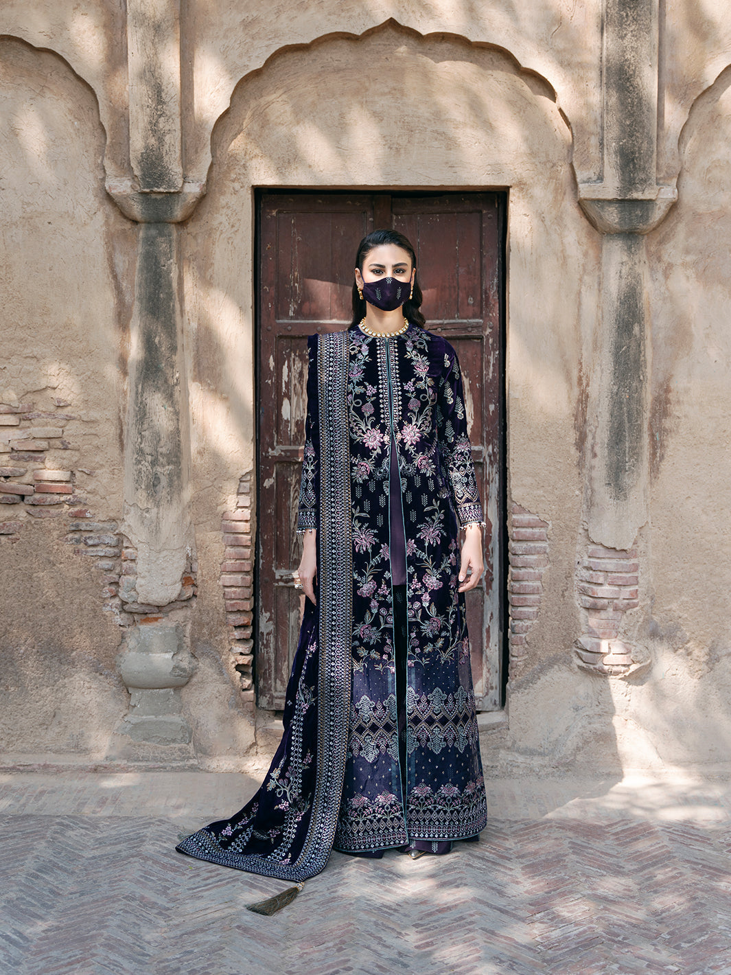 Flossie | Siara Velvet Formals | V-104 - B XS Deep Blue Velvet