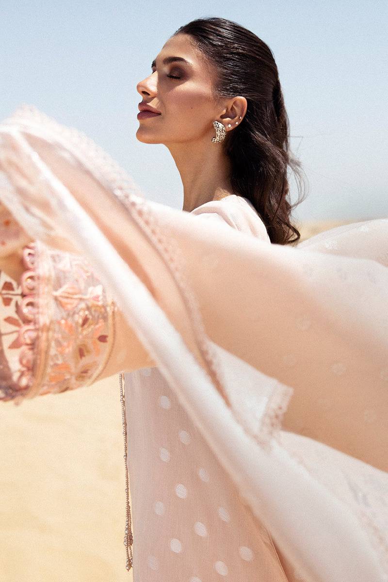 Cross Stitch | Eid Lawn 24 | DUSTY ROSE - Pakistani Designer Dress - by Cross Stitch | Type: Luxury - 100% Original at Saira Sultan