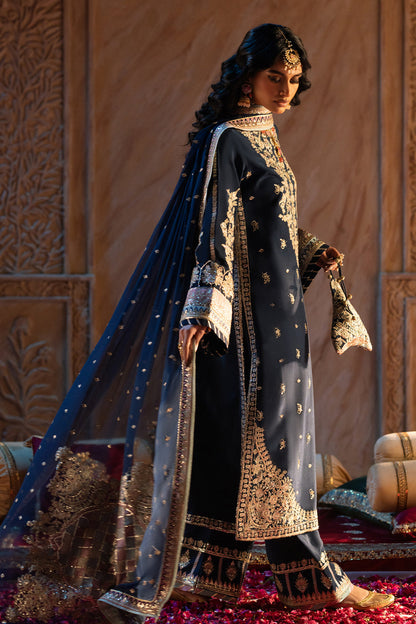 AJR Couture | The Silk Edition 25 | MEHRNAZ Custom Size Blue Raw Silk