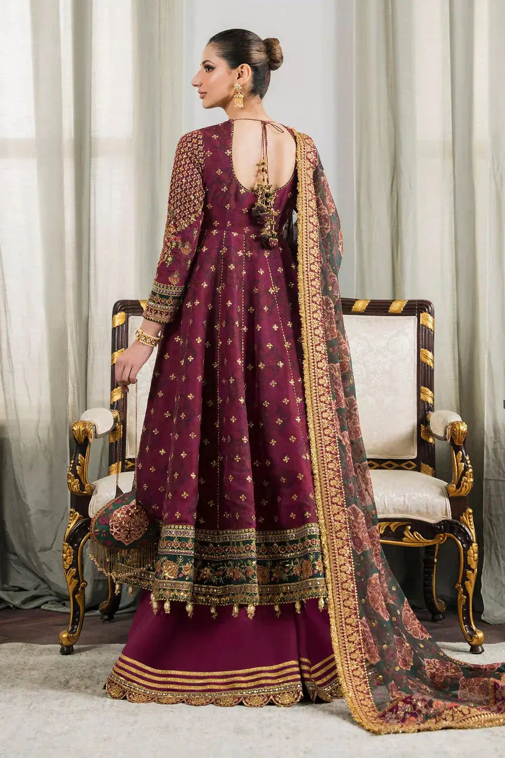 Baroque | Chantelle Embroidered Collection | CH12-03 - Pakistani Designer Dress - by Baroque | Type: Bridal - 100% Original at Saira Sultan