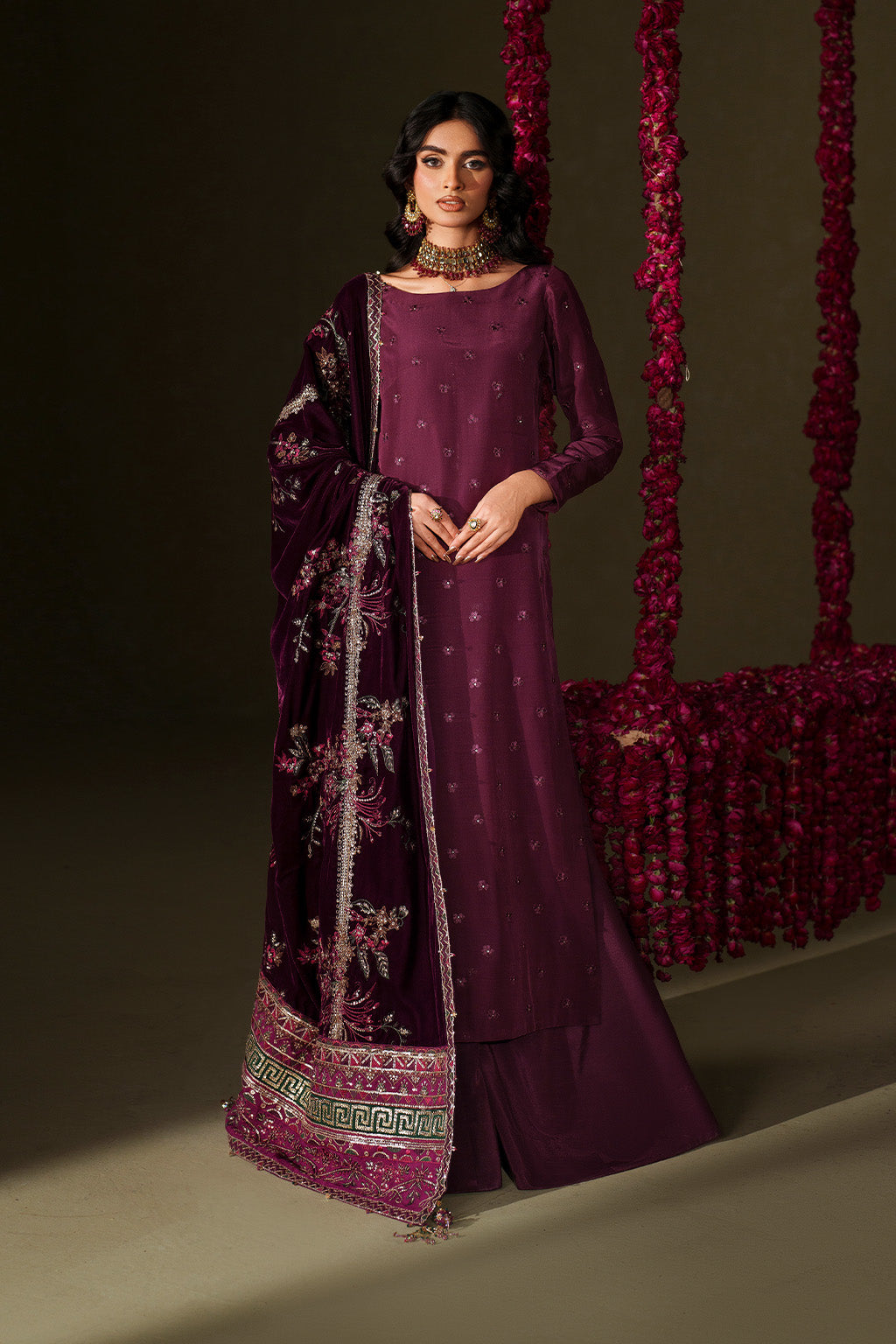 Iznik | Velvet 25 | IV-68 Embroidered Velvet by Iznik - Designer Dress - Type : Ladies Clothes - Available at Saira Sultan - 100% Original 