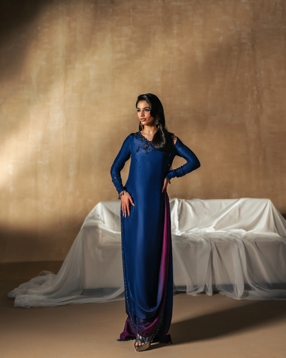 Vasal | Zyra Luxe Pret 26 | Sapphire drift - Pakistani Designer Dress - by Vasal - Type : Ladies Clothes - 100% Original at Saira Sultan