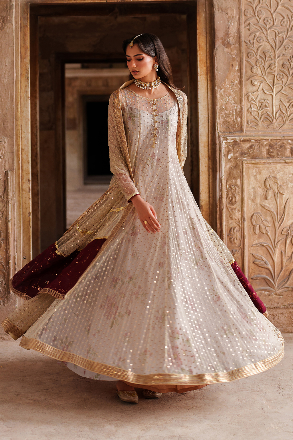 Iznik | Festive Formal | UE-548 Embroidered Net - Pakistani Designer Dress - by Iznik - Type : Ladies Clothes - 100% Original at Saira Sultan