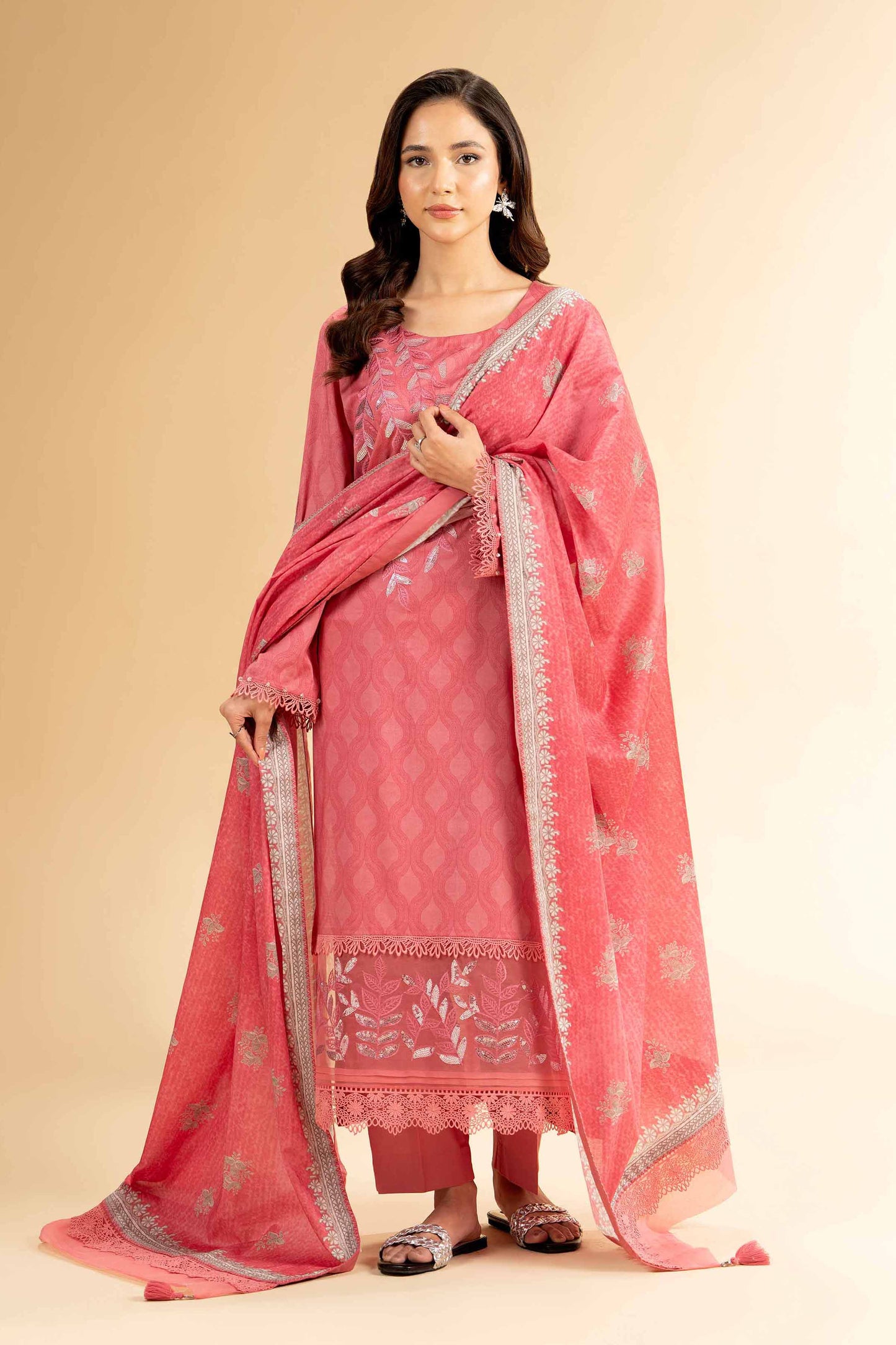 Nishat | Cross Season Edit | 42401820-1 XS Carrot Pink Lawn
