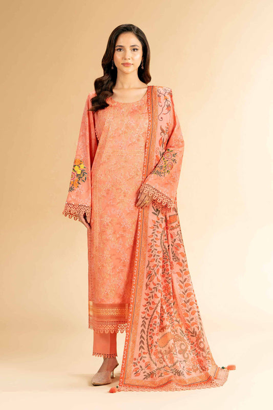 Nishat | Cross Season Edit | 42401827-1 XS Peach Lawn