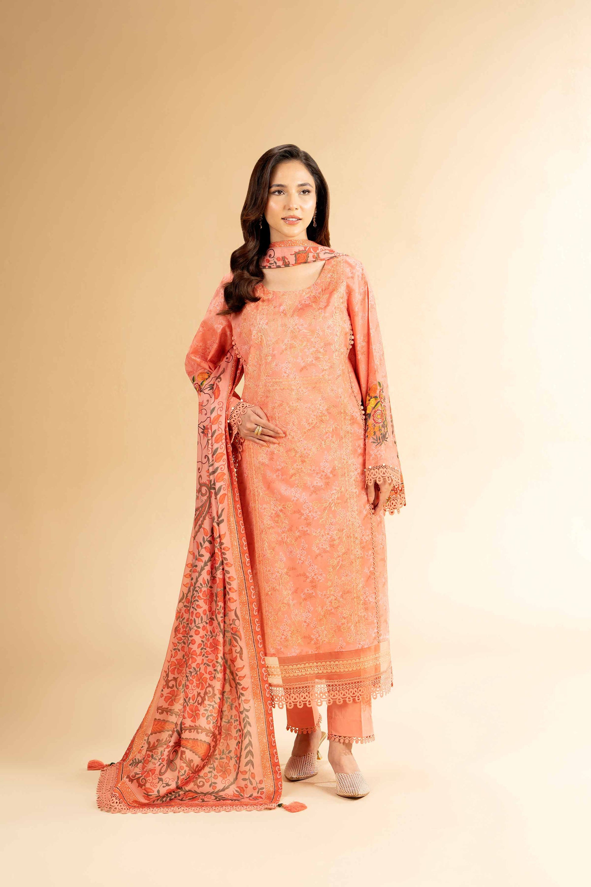 Nishat | Cross Season Edit | 42401827-1 S Peach Lawn