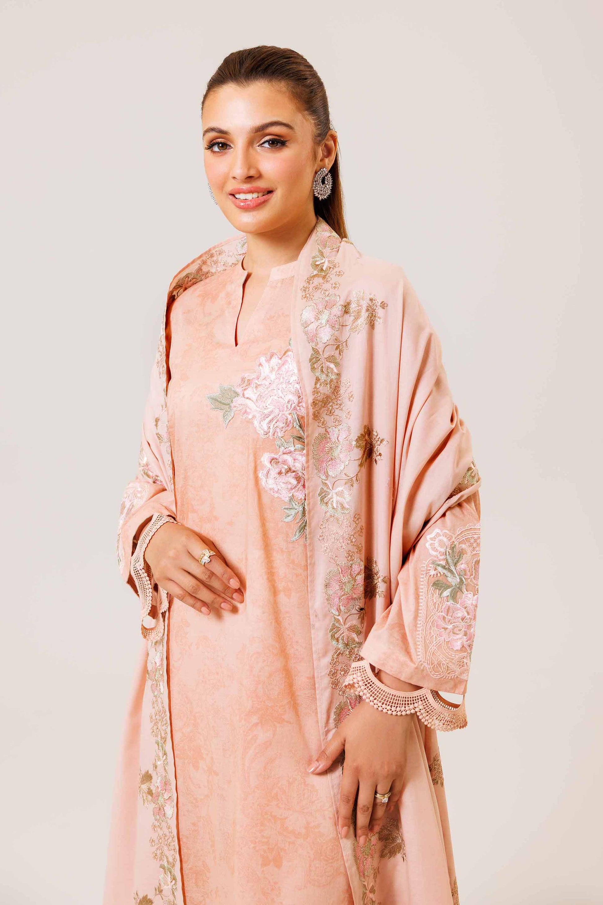 Nishat | Cross Season Edit | 42401984-1 M Pale Peach Lawn
