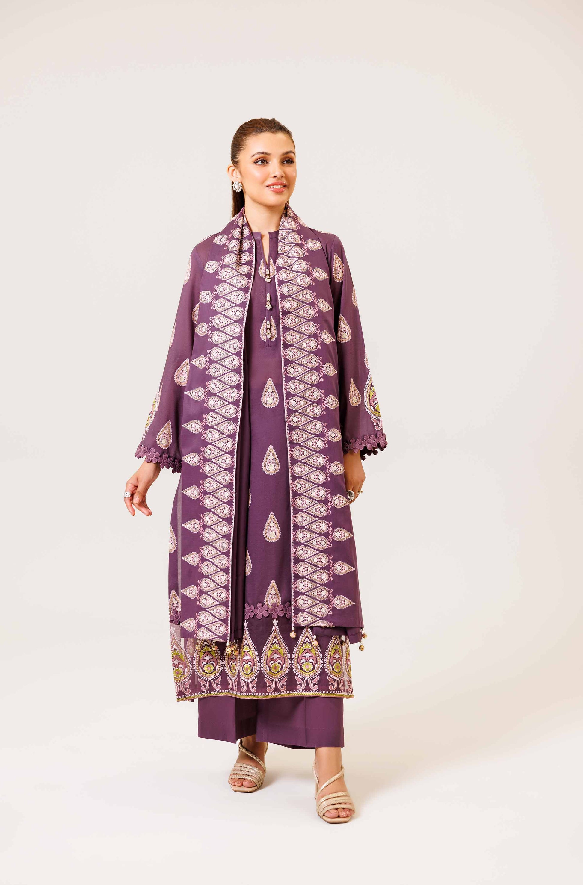 Nishat | Cross Season Edit | 42401986-1 XL Plum Lawn