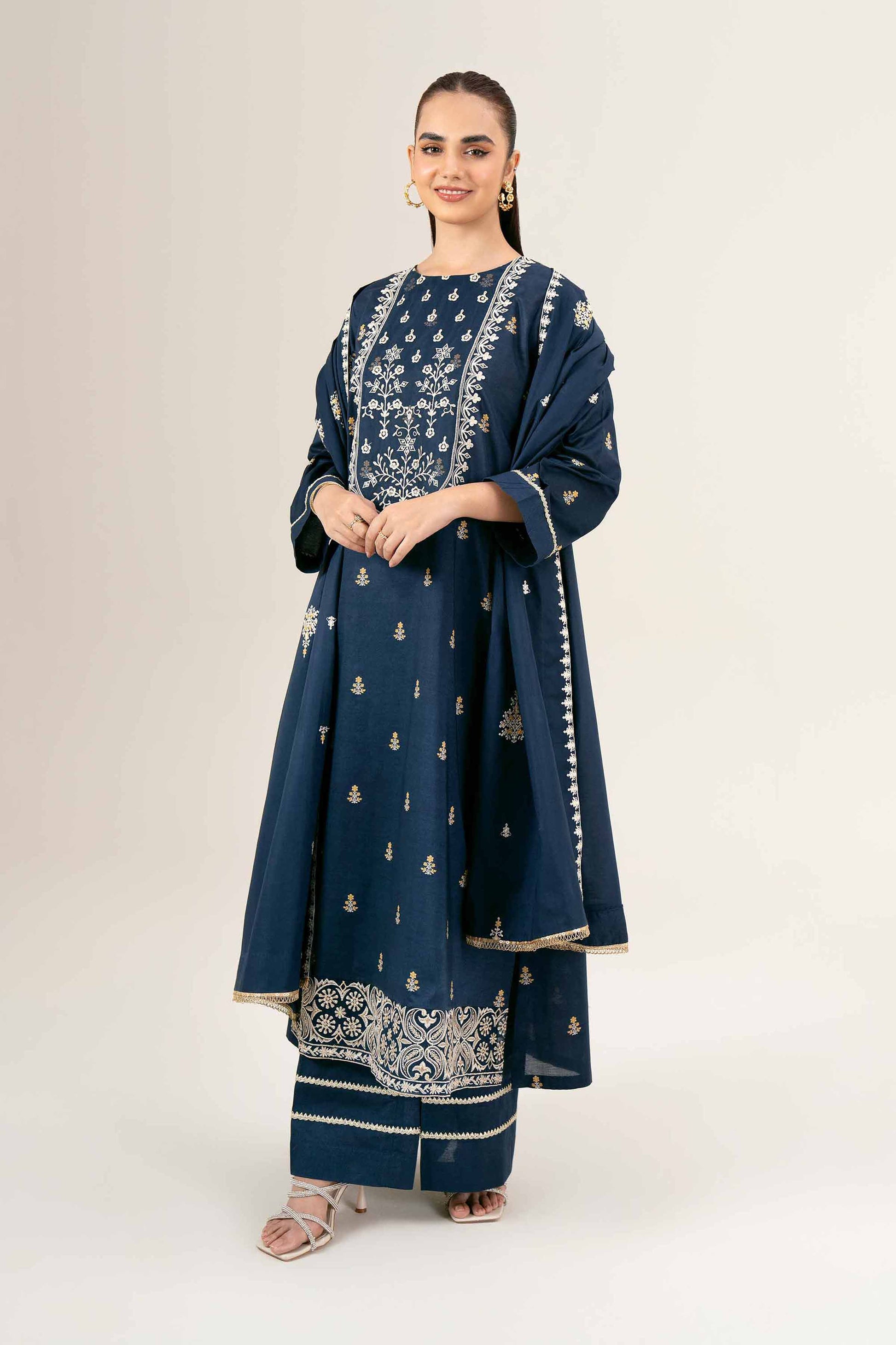 Nishat | Cross Season Edit | 42401989-1 XL Navy Blue Lawn