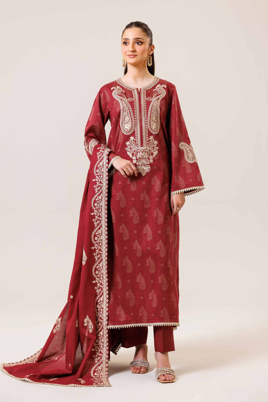 Nishat | Cross Season Edit | 42401990-1 XS Red Lawn