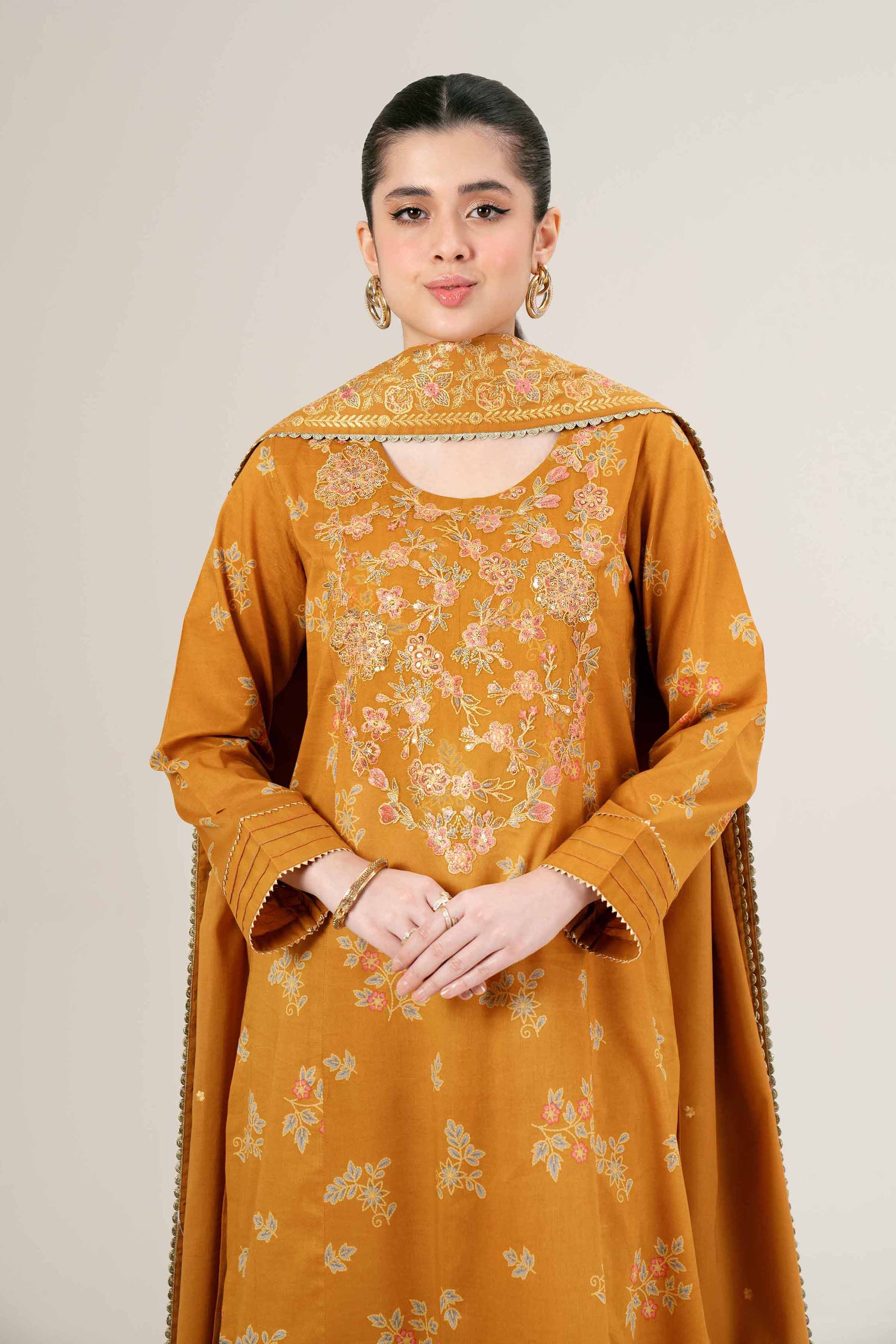 Nishat | Cross Season Edit | 42401991-1 XL Mustard Lawn