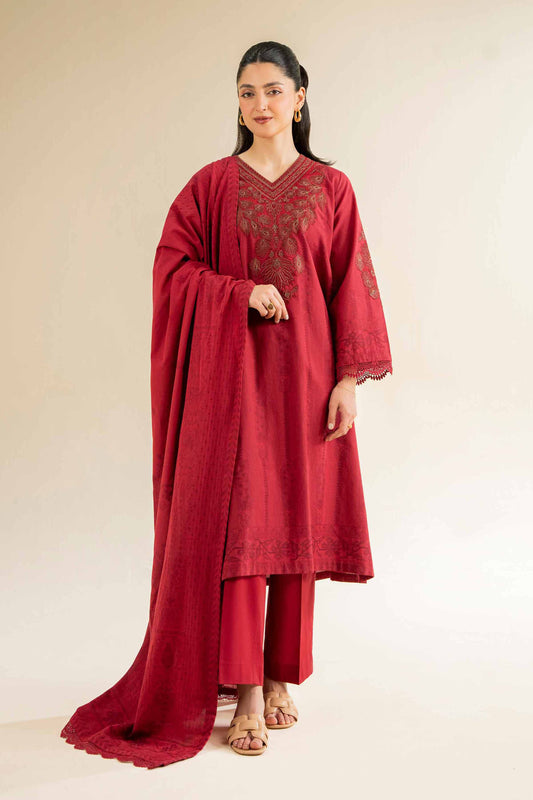 Nishat | Cross Season Edit | 42501042 XS Red Jacquard