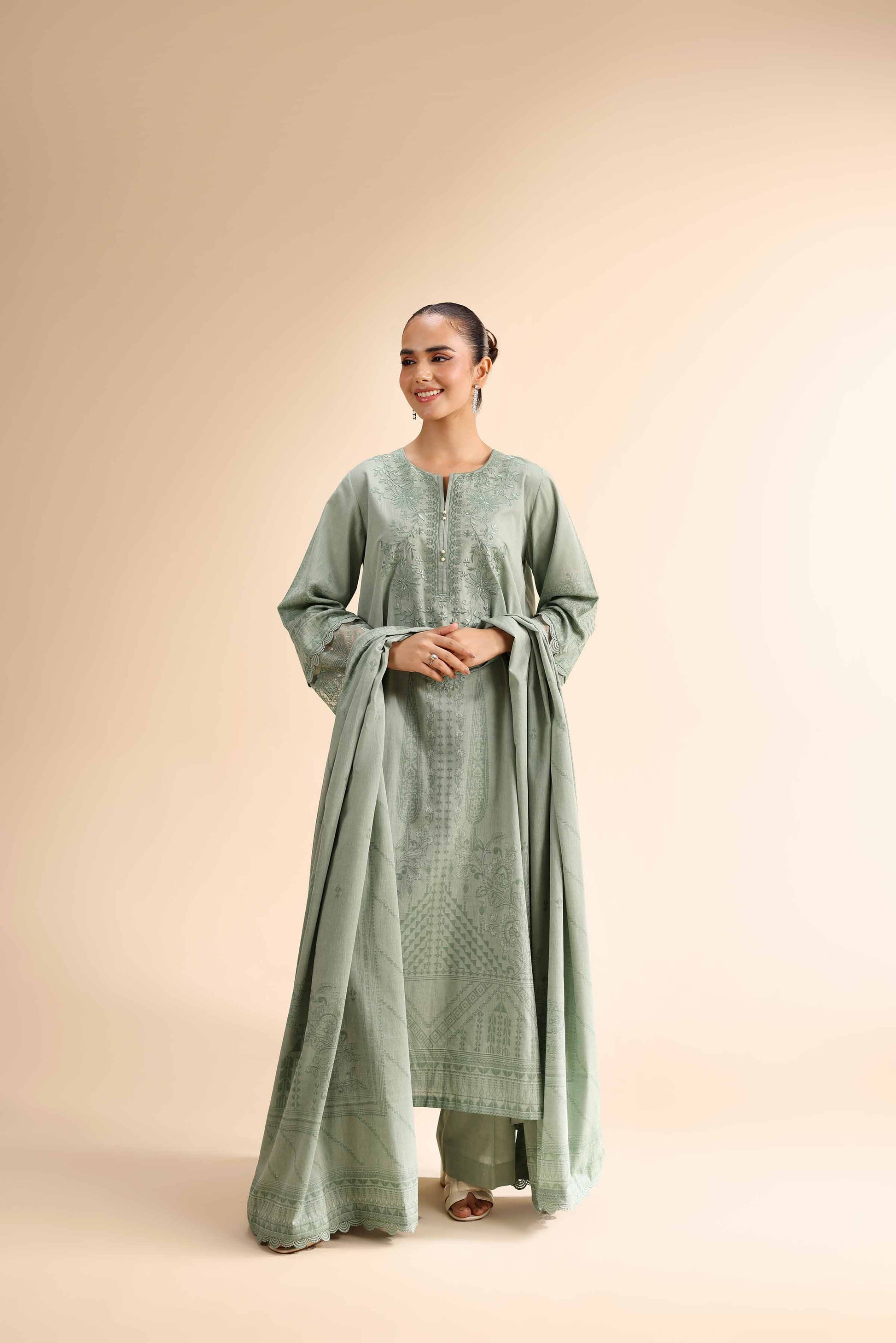 Nishat | Cross Season Edit | 42501046 XL Green Jacquard
