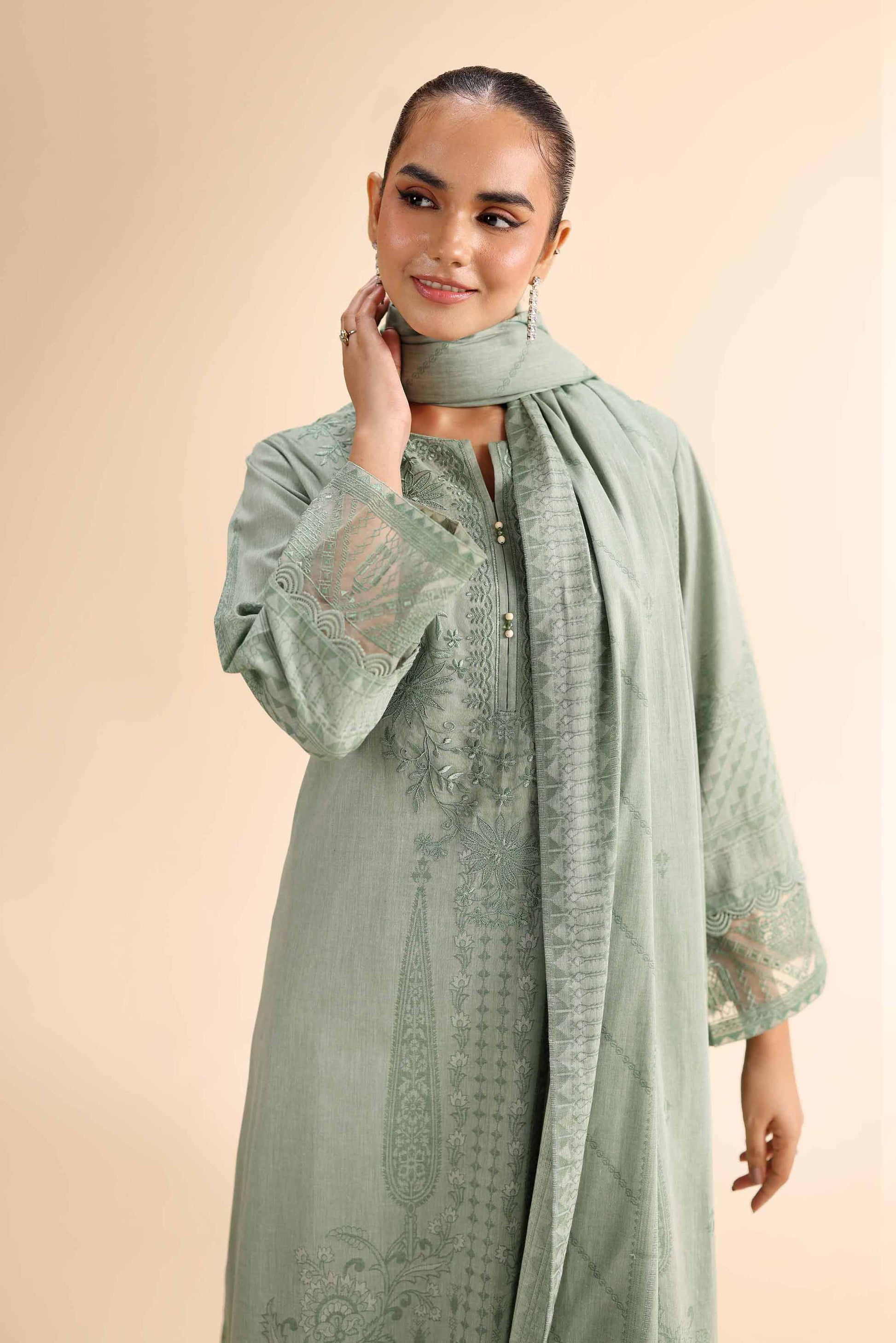 Nishat | Cross Season Edit | 42501046 M Green Jacquard