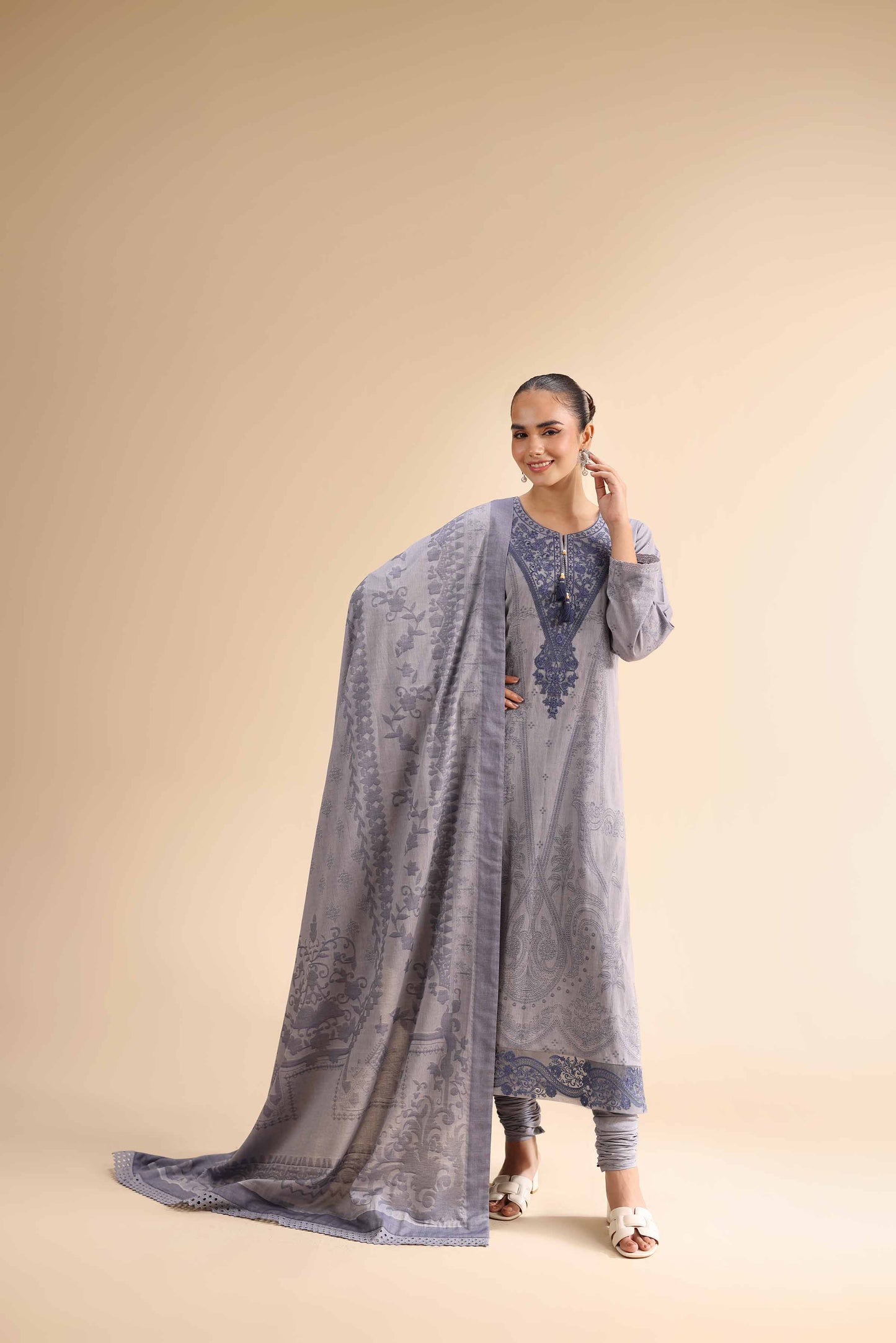 Nishat | Cross Season Edit | 42501048 XL Gray Jacquard