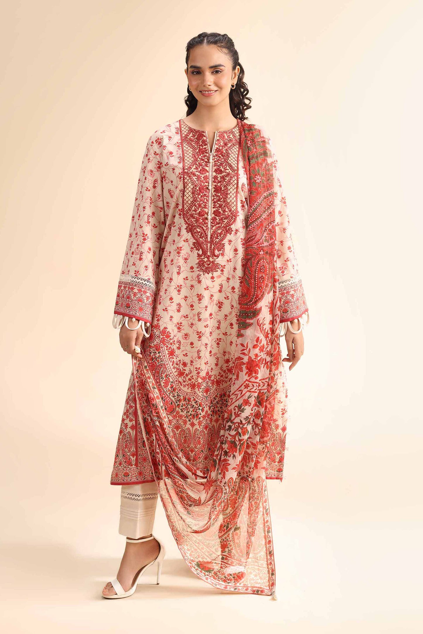 Nishat | Cross Season Edit | 42501053 XS Off White Cambric