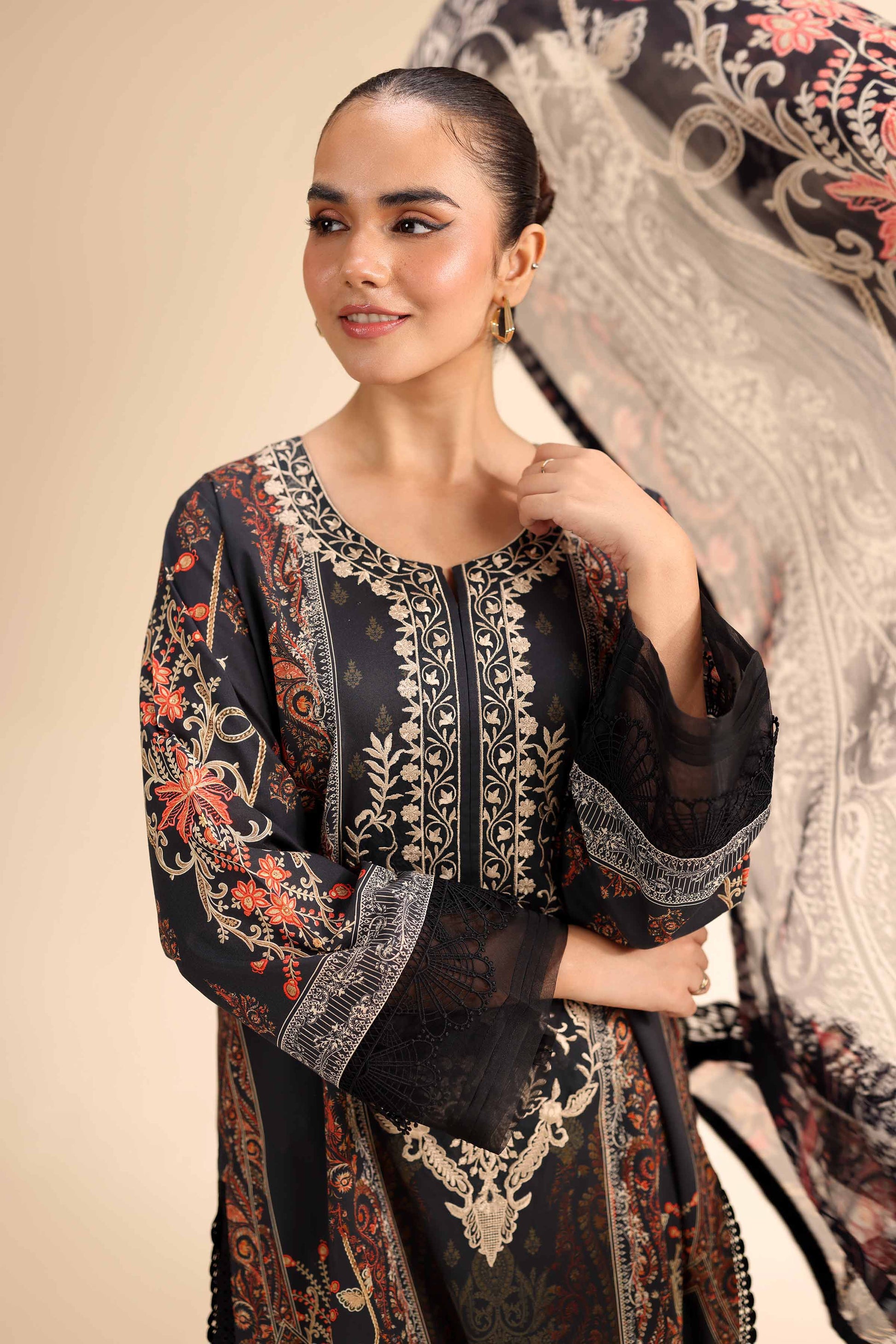 Nishat | Cross Season Edit | 42501054 L Black Cambric