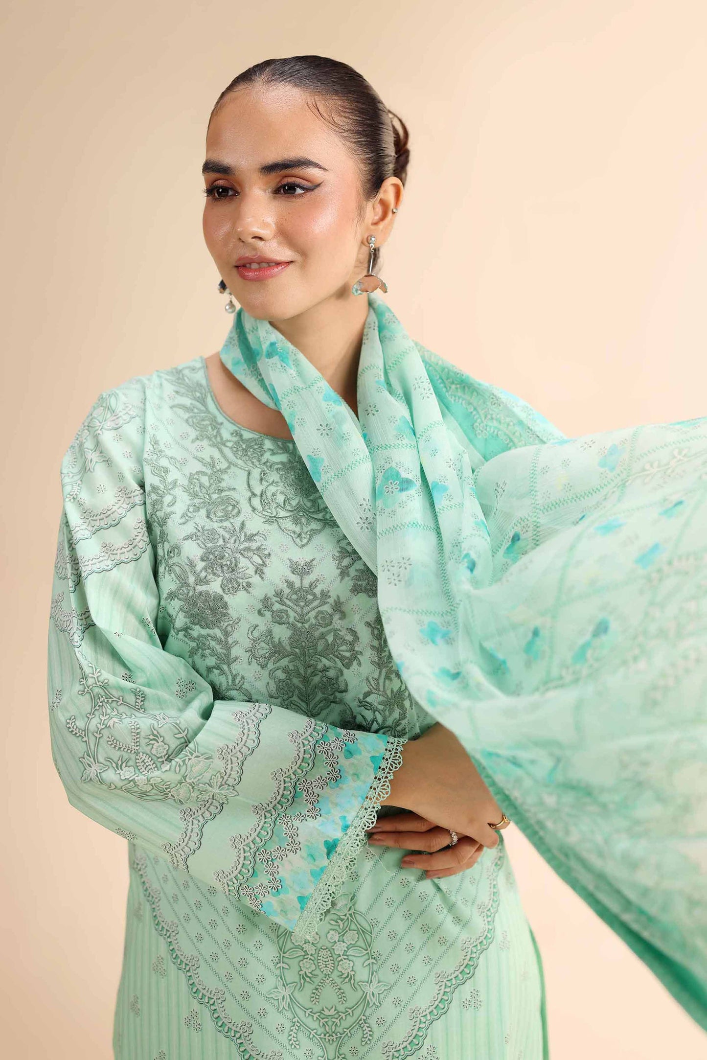Nishat | Cross Season Edit | 42501058 M Mint Green Cambric