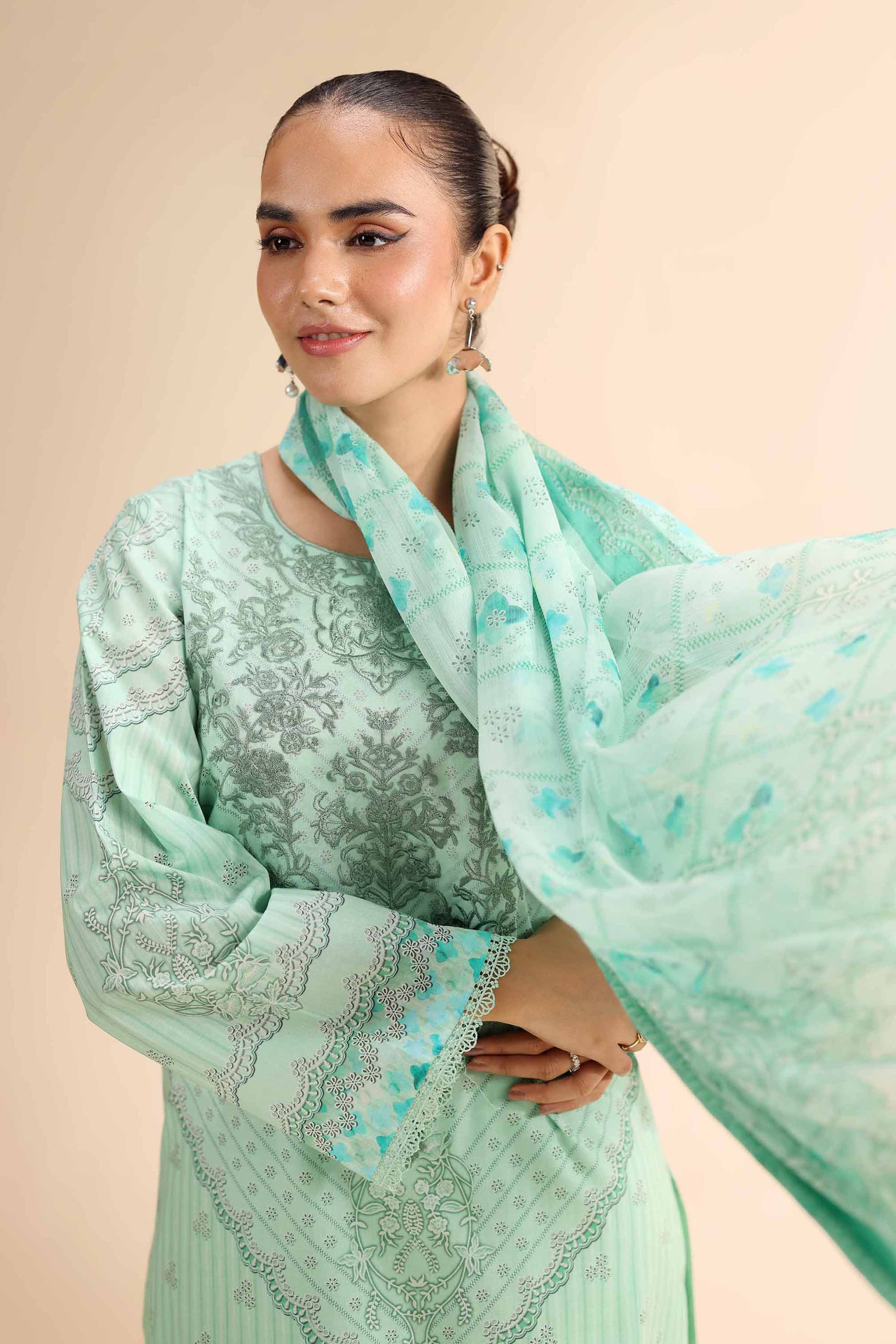 Nishat | Cross Season Edit | 42501058 M Mint Green Cambric