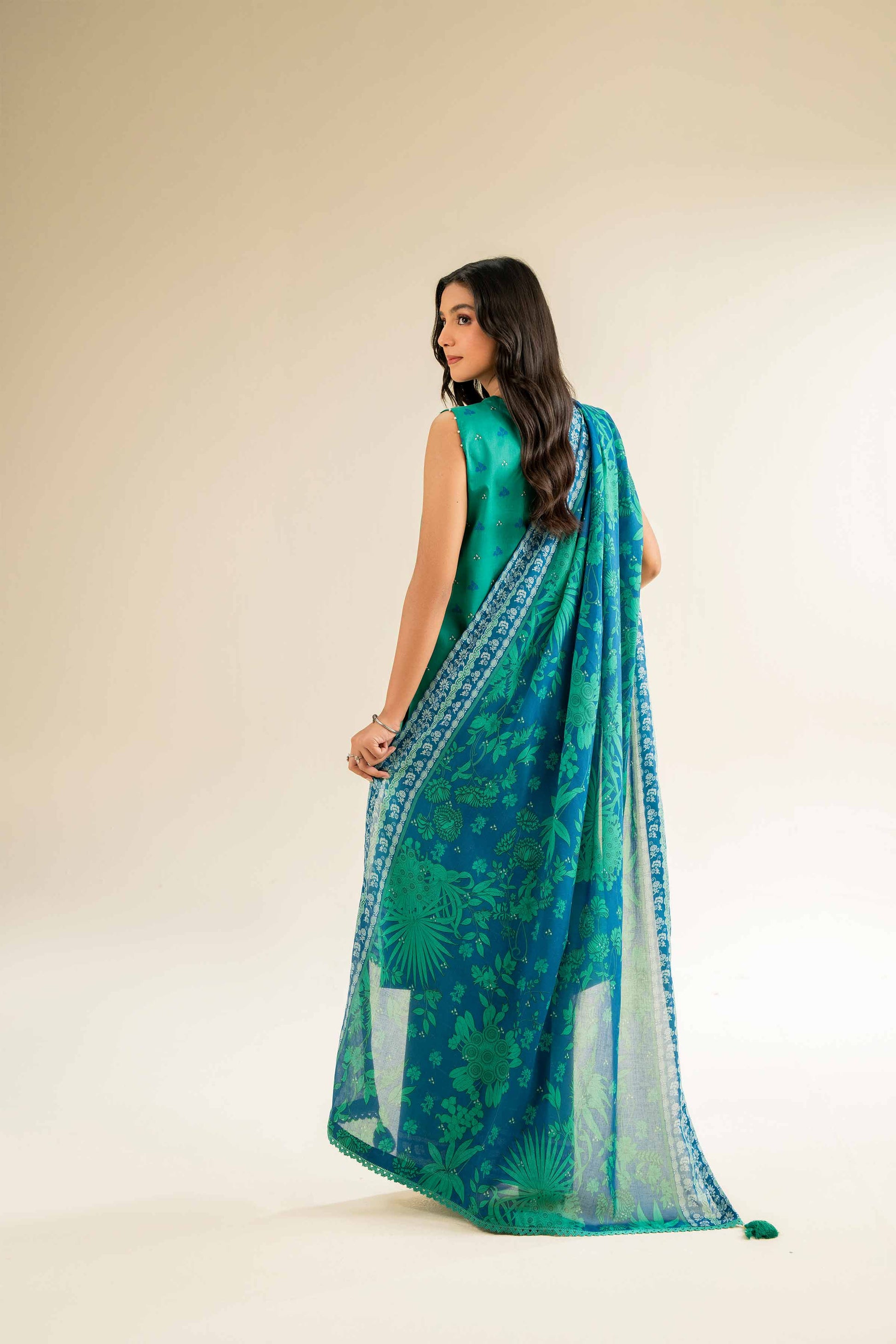 Nishat | Cross Season Edit | 42501065 S Teal Green Cambric