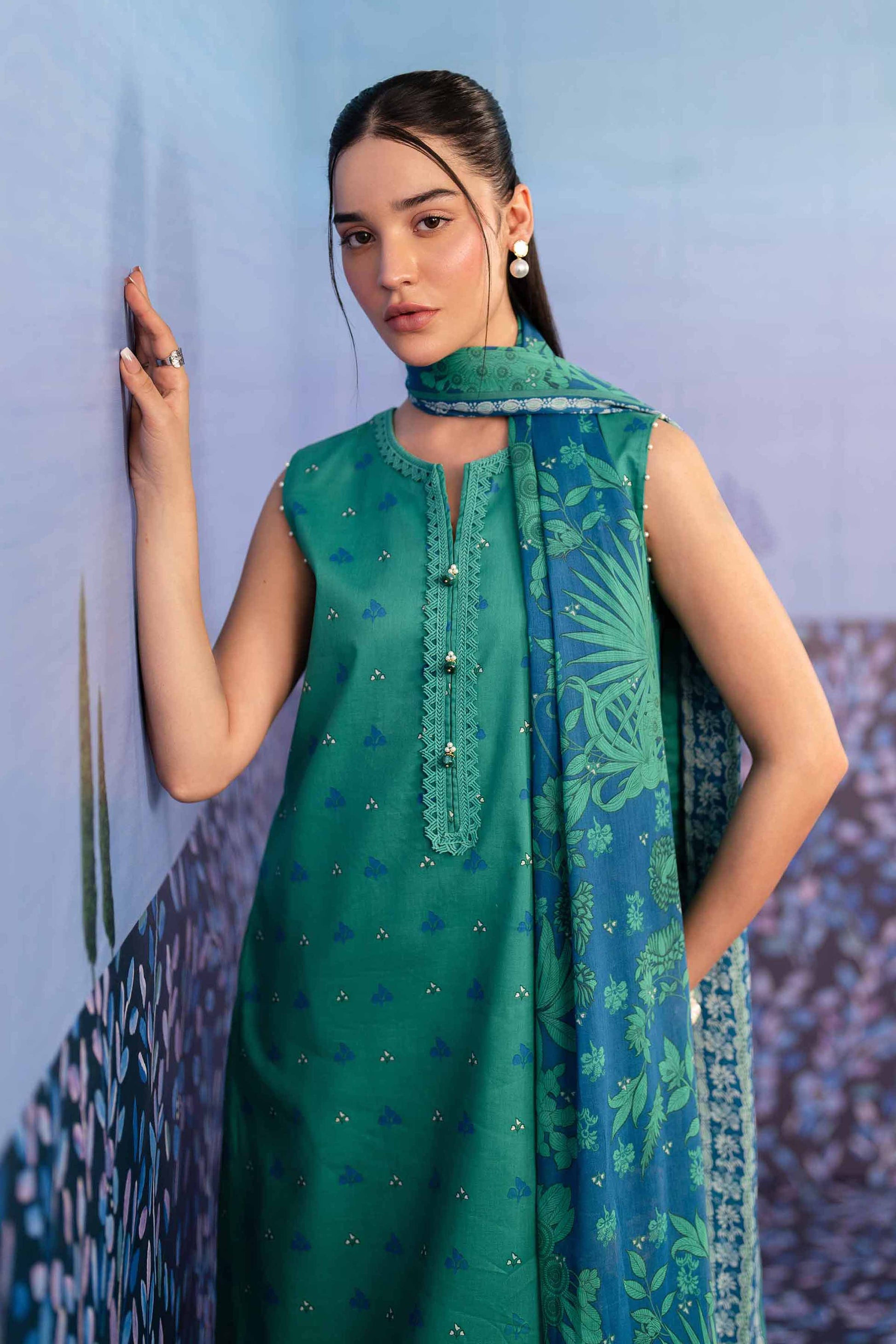 Nishat | Cross Season Edit | 42501065 M Teal Green Cambric