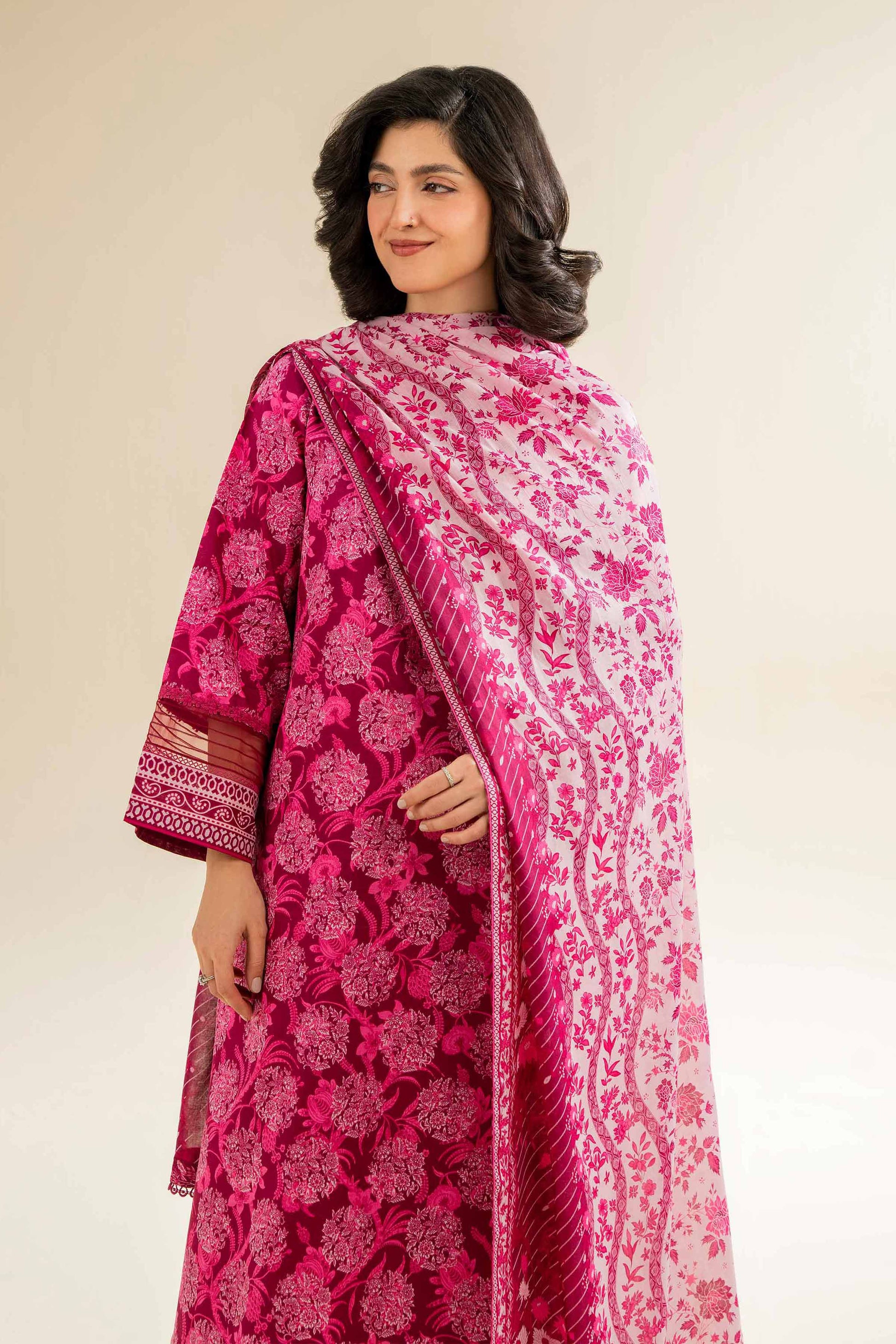 Nishat | Cross Season Edit | 42501070 XL Magenta Cambric