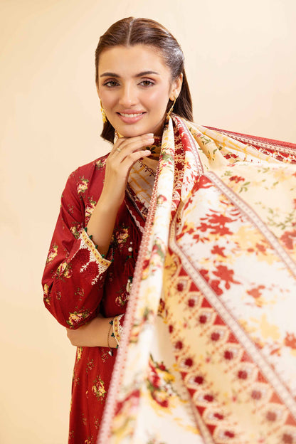 Nishat | Cross Season Edit | 42501073 L Red Cambric