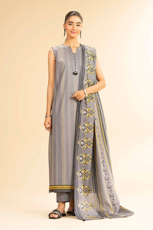 Nishat | Cross Season Edit | 42501075 XS Gray Cambric