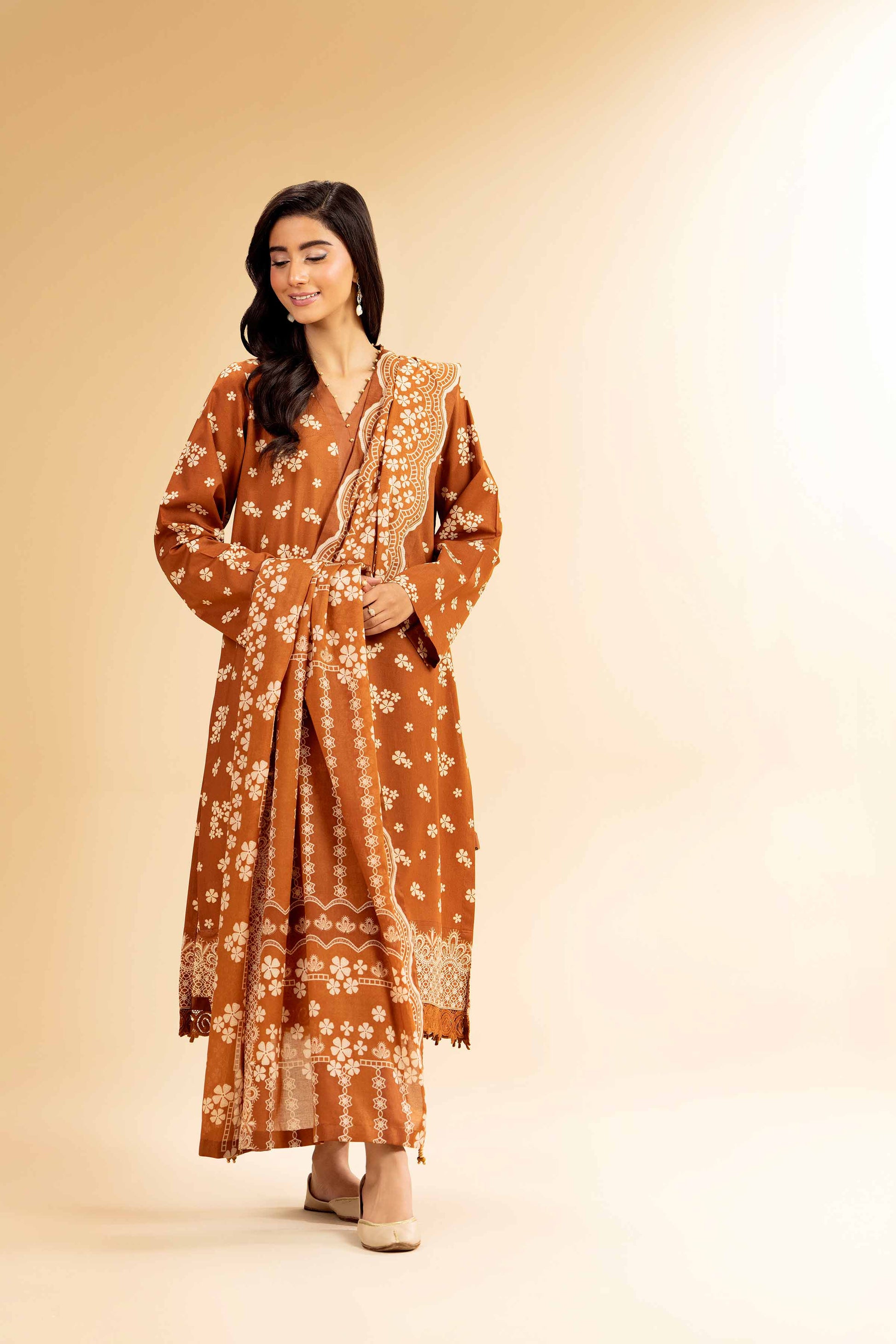 Nishat | Cross Season Edit | 42501080 XL Brown Cambric