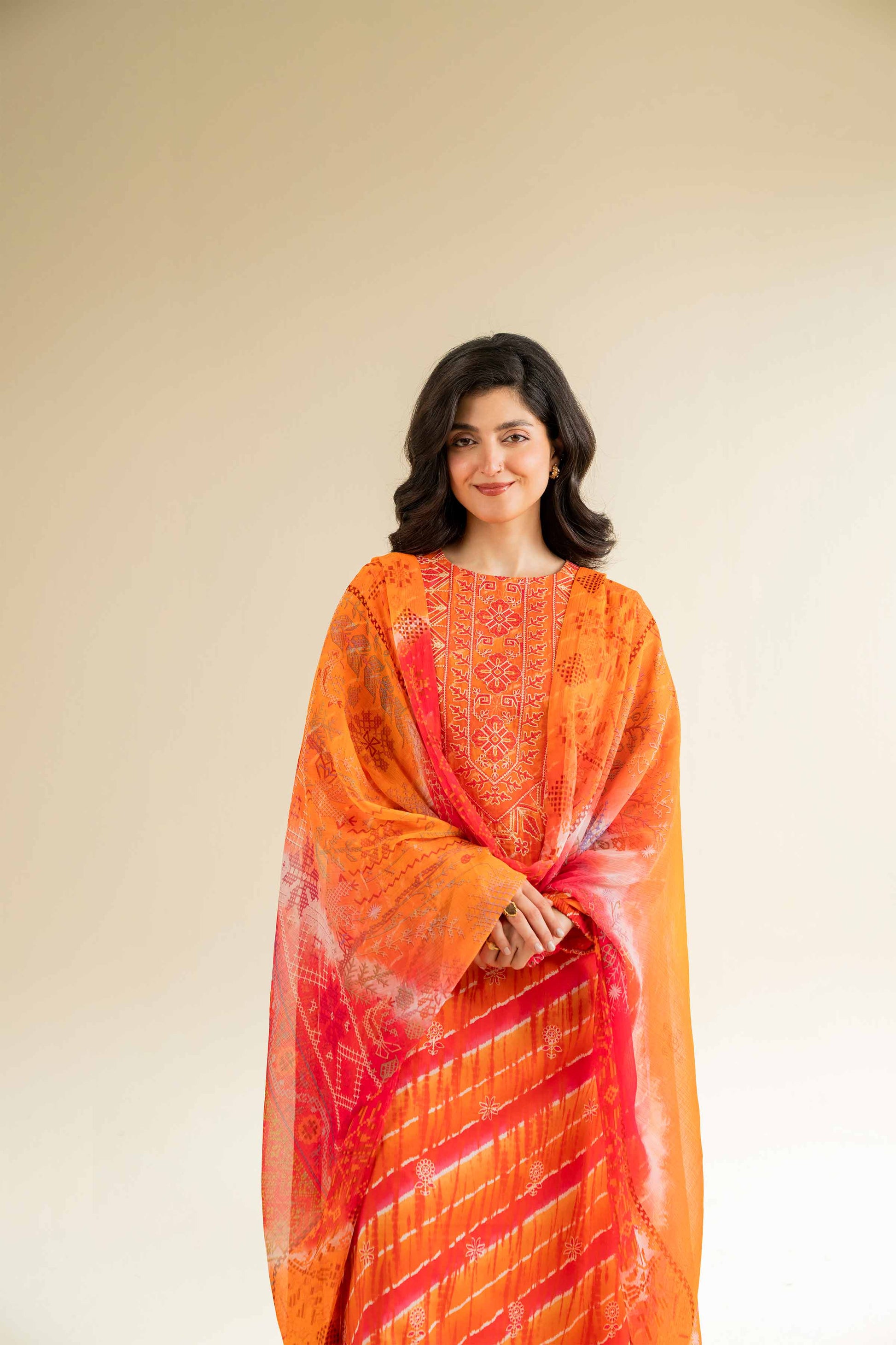 Nishat | Cross Season Edit | 42501081 XL Orange Cambric
