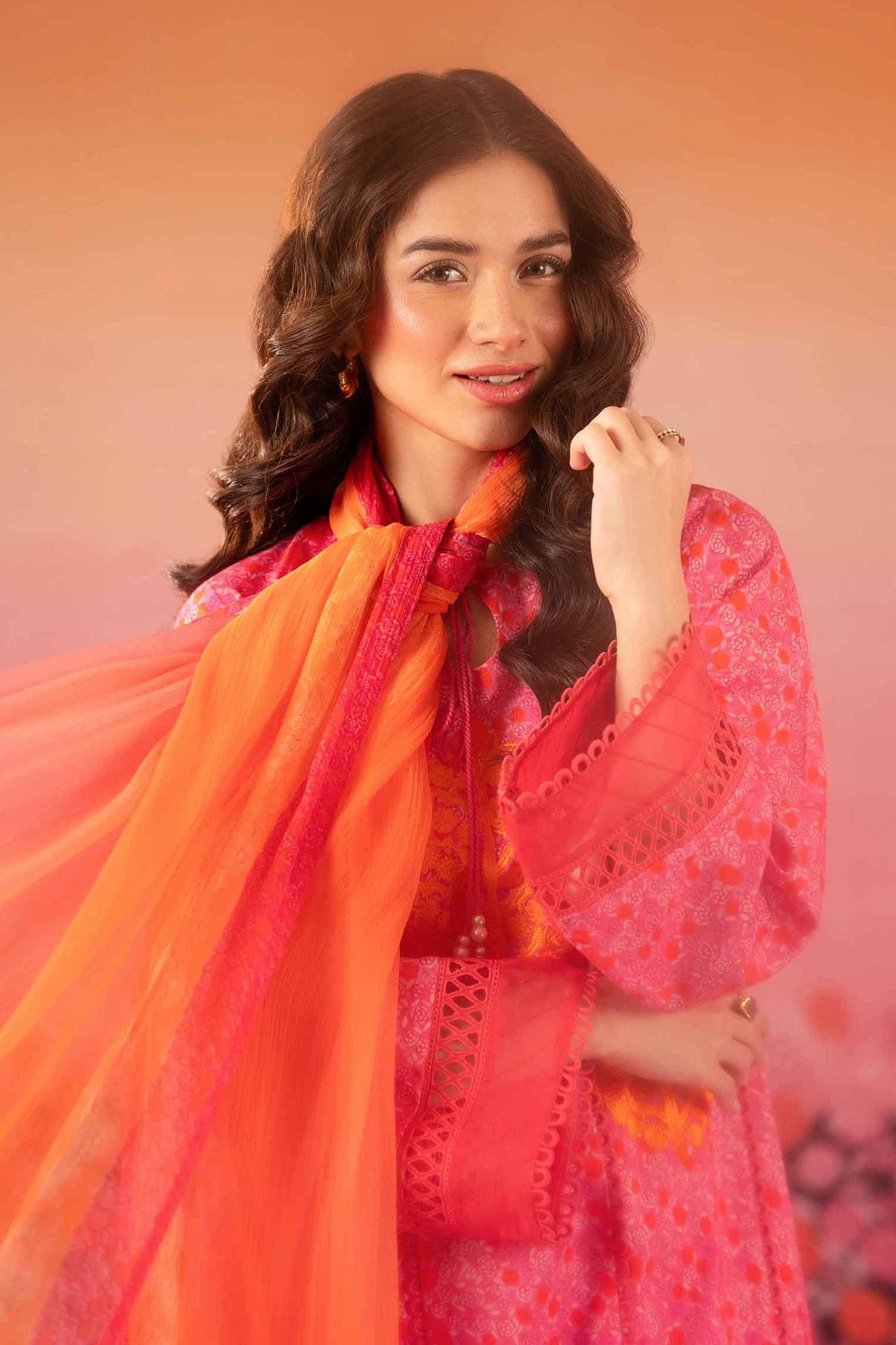 Nishat | Cross Season Edit | 42501085 L Carrot Pink Cambric