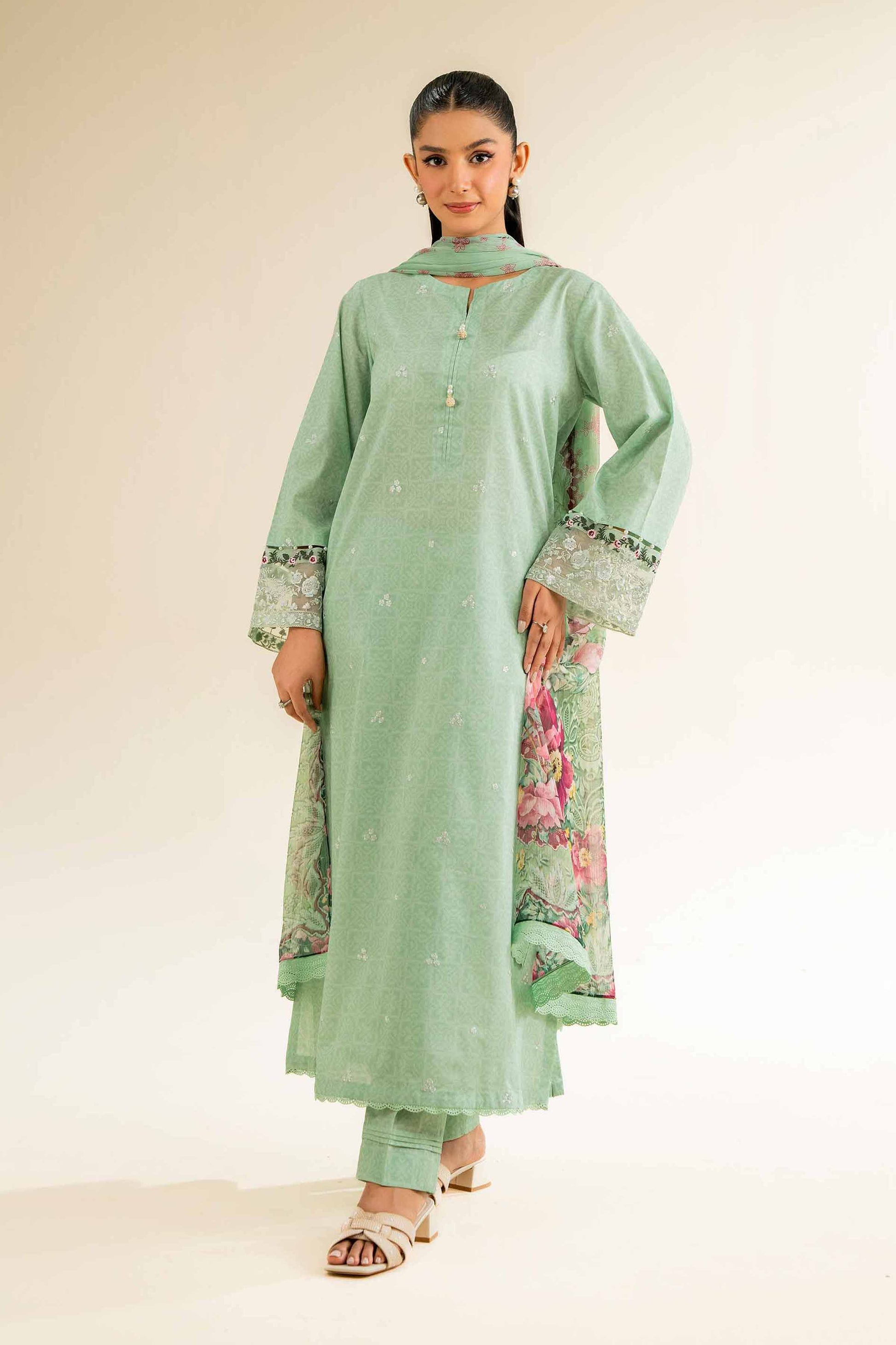 Nishat | Cross Season Edit | 42501089 XS Sage Green Cambric