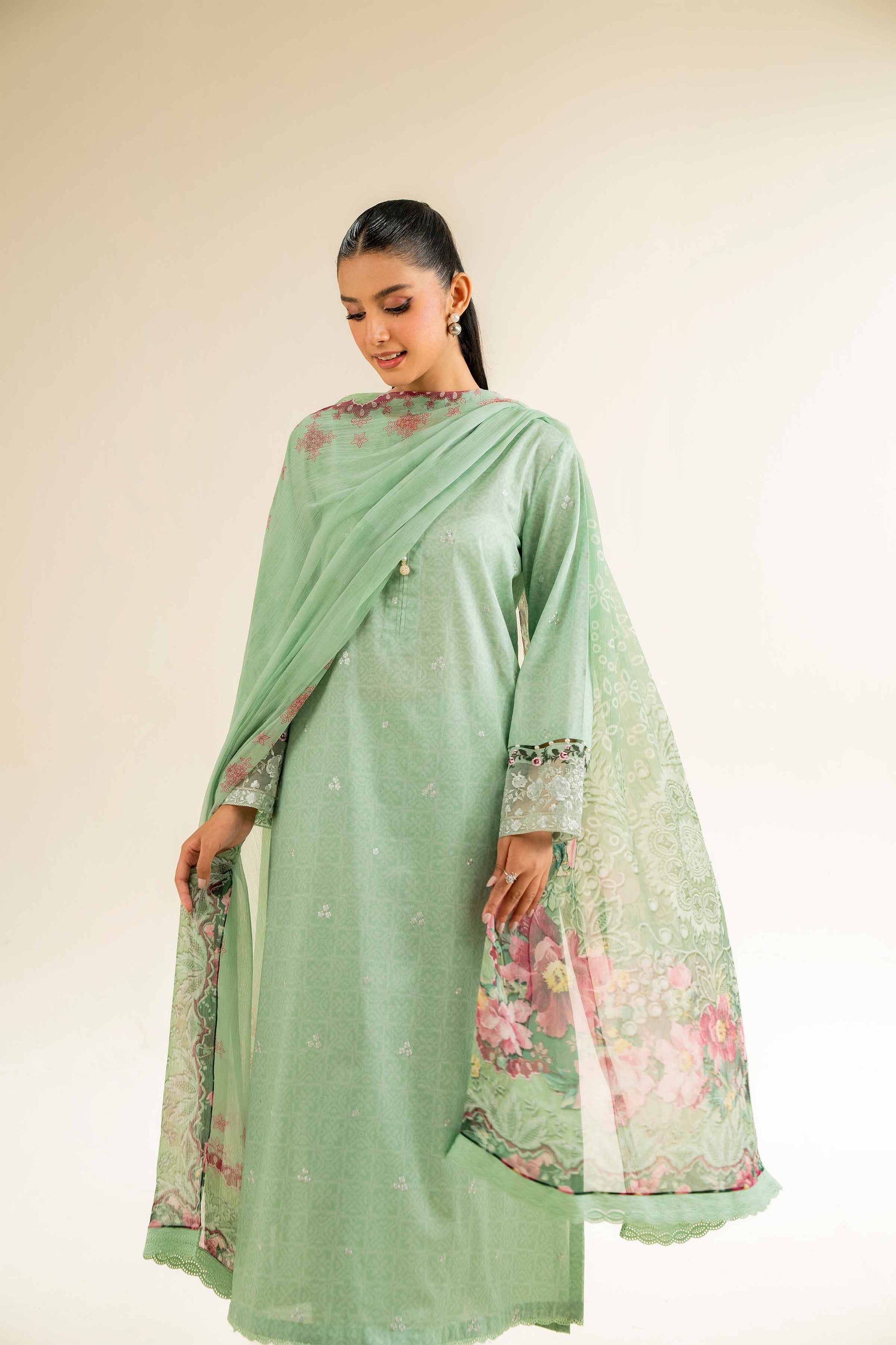 Nishat | Cross Season Edit | 42501089 XL Sage Green Cambric