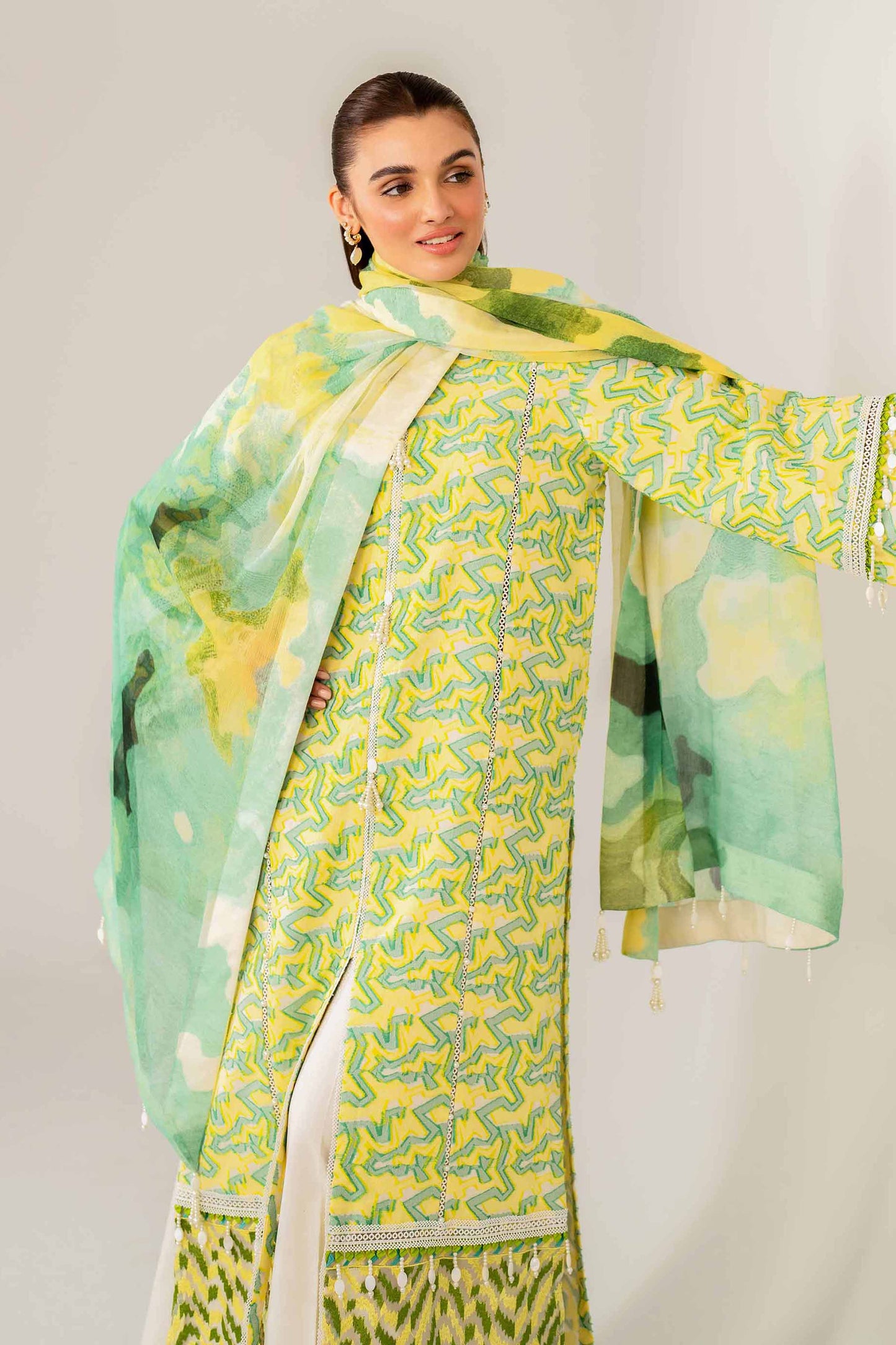 Nishat | Cross Season Edit | 42501092 L Lime Jacquard