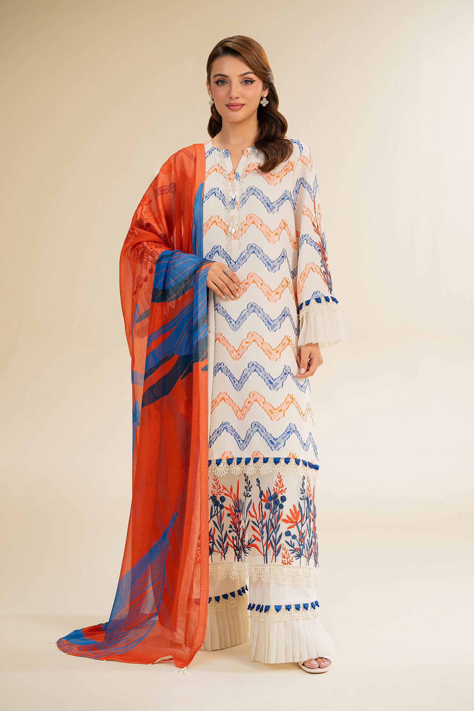 Nishat | Cross Season Edit | 42501093 XL Off White Jacquard