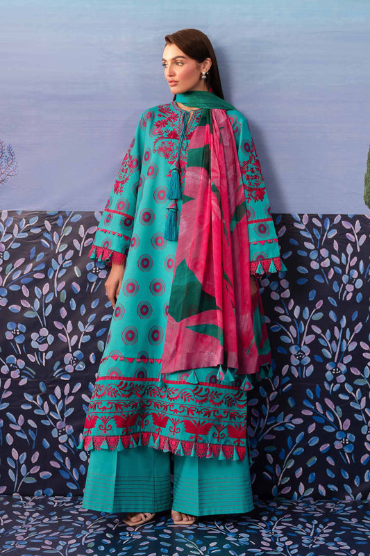 Nishat | Cross Season Edit | 42501094 XS Teal Jacquard