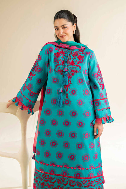Nishat | Cross Season Edit | 42501094 XL Teal Jacquard