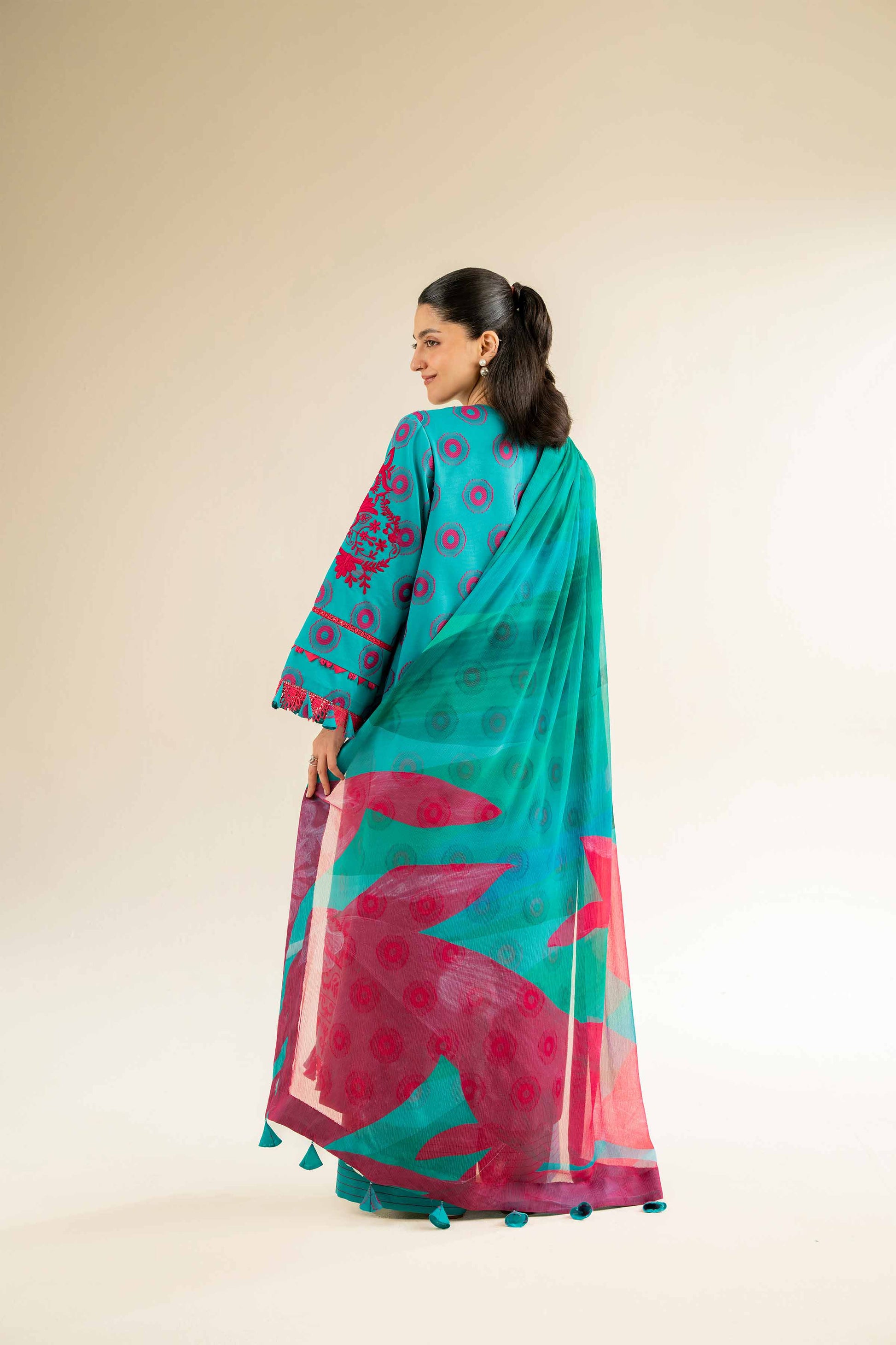 Nishat | Cross Season Edit | 42501094 S Teal Jacquard